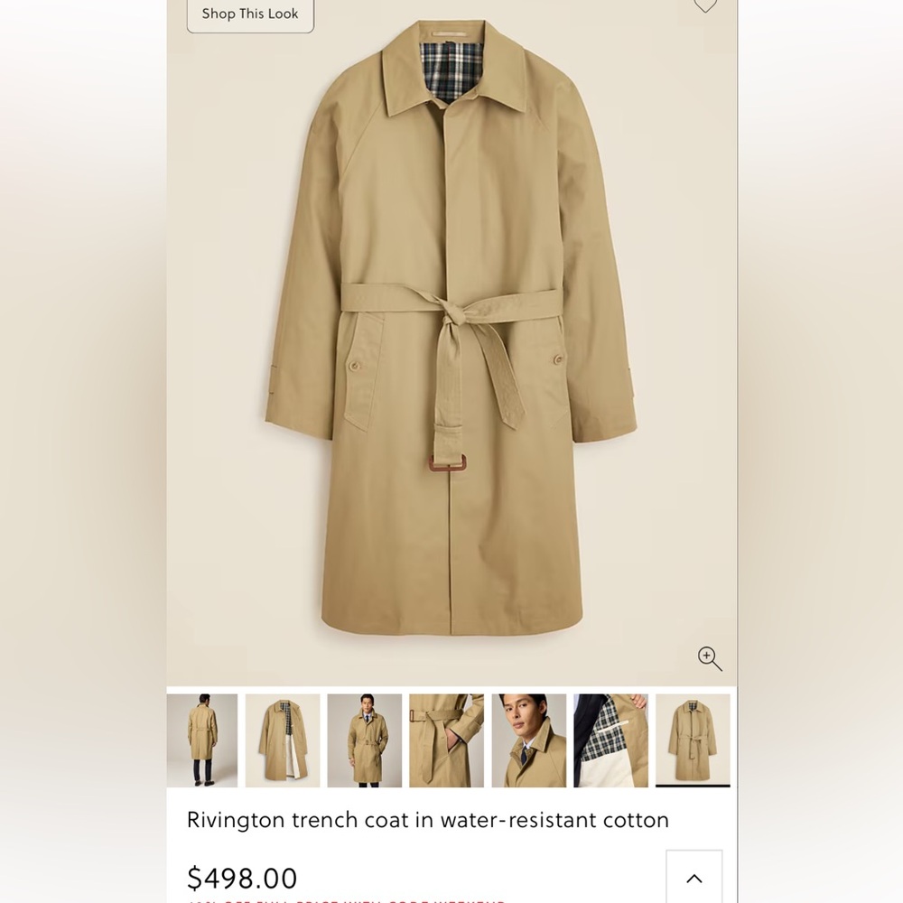 Jcrew Rivington Trench Coat NWT